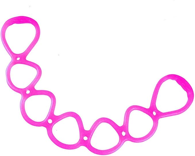 7 Rings Stretch Exercise Band, Portable Silicone Elastic Resistance Band Pilates Flexbands Yoga Stretching Strap Physical Therapy Rehab Belt, Home Gym Workout Equipment for Full Body Exercise-GravixFit