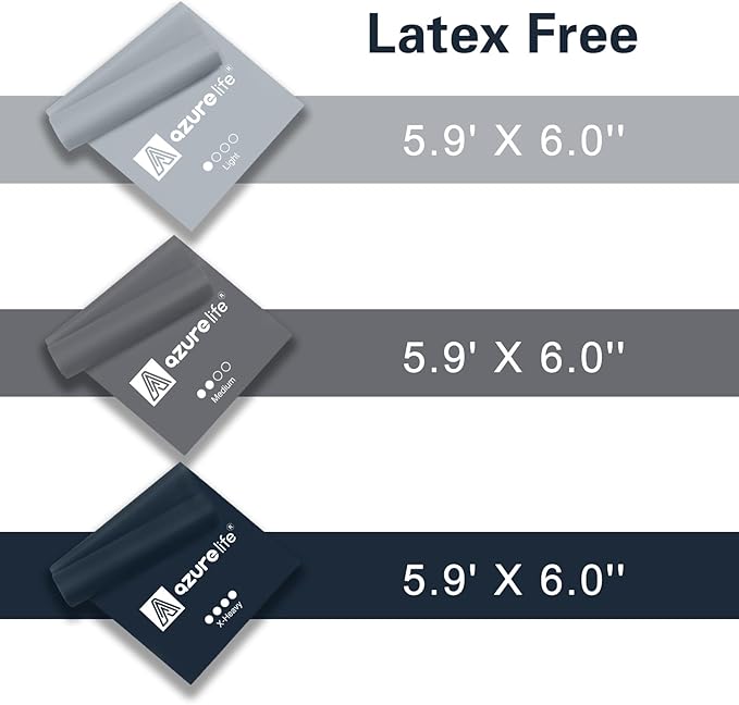 Resistance Bands,Professional Long Non-Latex Elastic Stretch Bands,Exercise Bands for Physical Therapy, Yoga, Pilates, Rehab, at-Home or The Gym Workouts, Strength Training-GravixFit