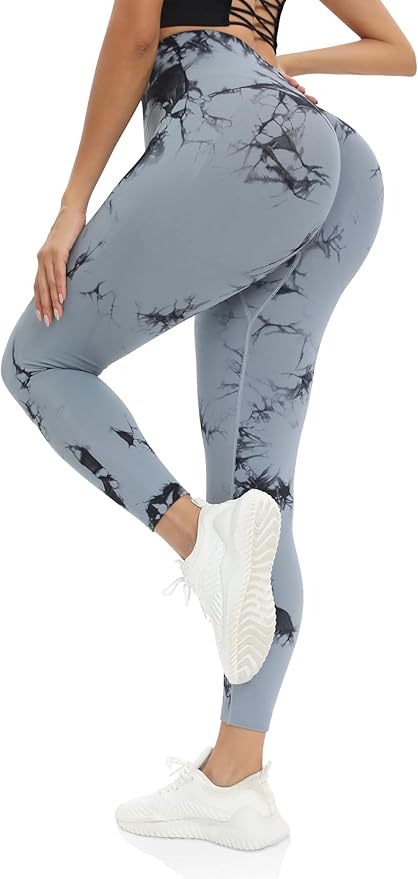 DIBAOLONG Womens High Waist Yoga Pants Cutout Ripped Tummy Control Workout Running Yoga Skinny Leggings-GravixFit