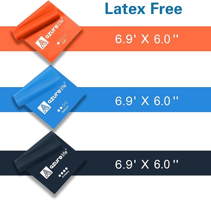 Resistance Bands,Professional Long Non-Latex Elastic Stretch Bands,Exercise Bands for Physical Therapy, Yoga, Pilates, Rehab, at-Home or The Gym Workouts, Strength Training-GravixFit