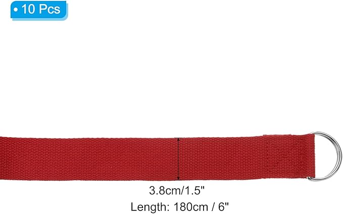 PATIKIL Yoga Strap for Stretching, Cotton Yoga Belt with Adjustable Metal D-Ring Buckle Stretch Band for Fitness Pilates-GravixFit