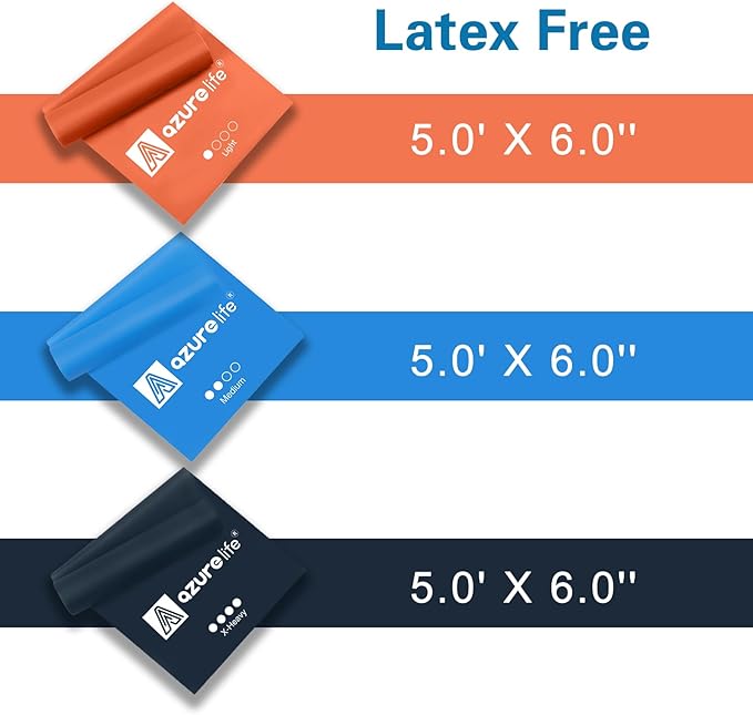 Resistance Bands,Professional Long Non-Latex Elastic Stretch Bands,Exercise Bands for Physical Therapy, Yoga, Pilates, Rehab, at-Home or The Gym Workouts, Strength Training-GravixFit