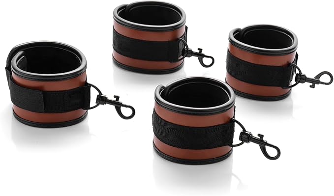 6pcs Black PU Adjustable Straps Sports Training Fitness Gear Home Yoga Set-GravixFit