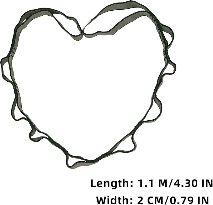 PRIOR FITNESS 2pcs Nylon Daisy Chain Straps for Aerial Yoga Hammock Swing Adjustable Aerial Silk Extender Strap Rope Anti-Gravity Yoga Extend Belts-GravixFit