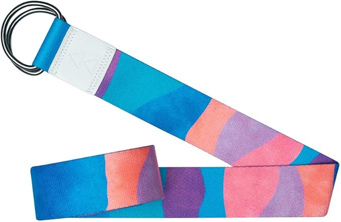 yogadesignlab YOGA DESIGN LAB | The Yoga Strap | Luxurious, Extra Long, Super Soft, Eco Printed | Studio Quality, Adjustable | Safely Stretch Further and Hold Longer | 8 ft Long-GravixFit