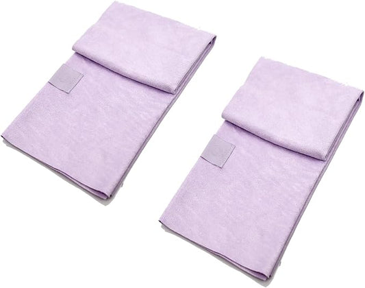 Eunzel 2 Pack Hot Yoga Hand Towel, Super Absorbent Suede Sweat Towel for Hot Yoga, Pilates and Workout 16" x 26.5",Taro Purple-GravixFit