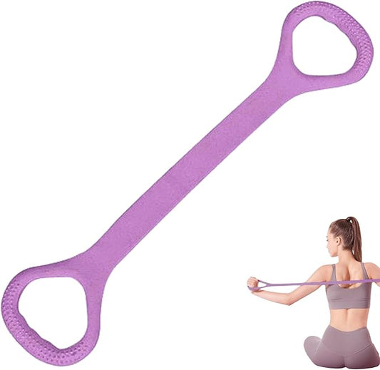LEZER Figure 8 Resistance Band, Fitness Elastic Rope, Execrise Workout for Arm, Back, Chest and Shoulder, Yoga, Pilates, Stretching, Physical Therapy Equipment-GravixFit