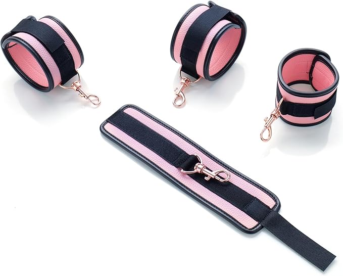 6pcs Black PU Adjustable Straps Sports Training Fitness Gear Home Yoga Set-GravixFit