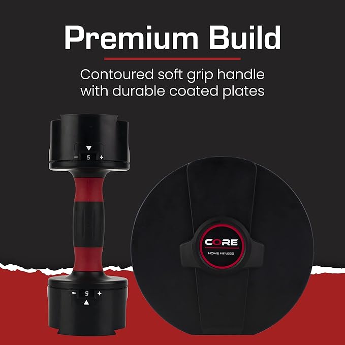 Core Fitness® Adjustable Dumbbell Weight Set by Affordable Dumbbells-GravixFit