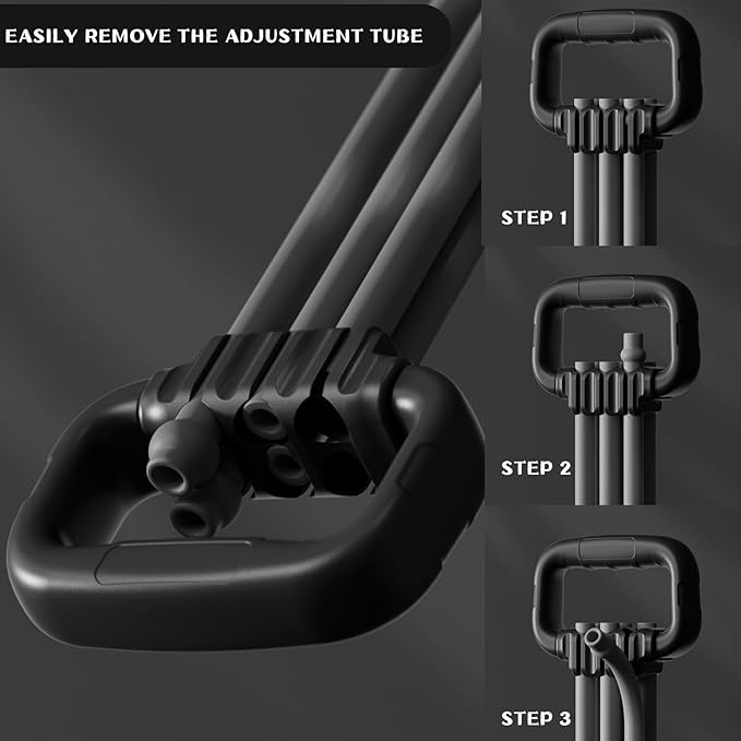 6-Pipe Chest Expander & Shoulder Stretcher - Adjustable Detachable Resistance Tubes for Home Gym, Rehab, Strength Training + Easy Workout Guide (Men/Women)-GravixFit