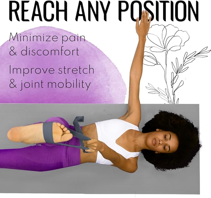 TECEUM Yoga Strap & Mat Strap – 2 IN 1 – Cotton – 6 ft 8 ft 10 ft (30+ colors) – Adjustable Non-Slip Belt for Yoga, Pilates, Stretching, Physical Therapy, Fitness & Home Workout – For Carrying Mats-GravixFit