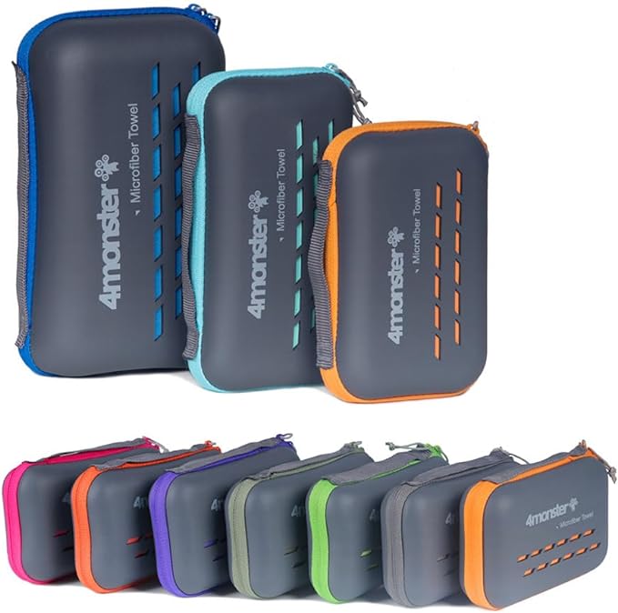 4Monster Camping Towels Super Absorbent, Fast Drying Microfiber Travel Towel, Quick Dry Ultra Soft Compact Gym Towel for Swimming Beach Hiking Yoga Travel Sports Backpack (47.00" x 23.60", Gray)-GravixFit