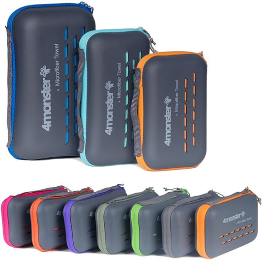 4Monster Camping Towels Super Absorbent, Fast Drying Microfiber Travel Towel, Quick Dry Ultra Soft Compact Gym Towel for Swimming Beach Hiking Yoga Travel Sports Backpack (47.00" x 23.60", Gray)-GravixFit