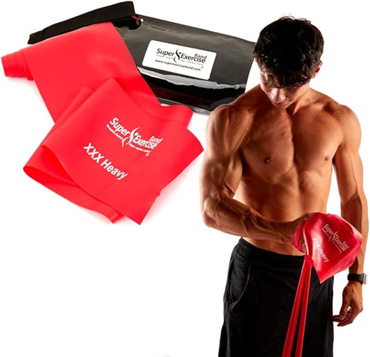 7Ft Long Resistance Bands for Stretching - Resistance Bands Set with Door Anchor - Exercise Bands Including Carry Pouch, E-Book & App - Latex-Free Workout Bands-GravixFit