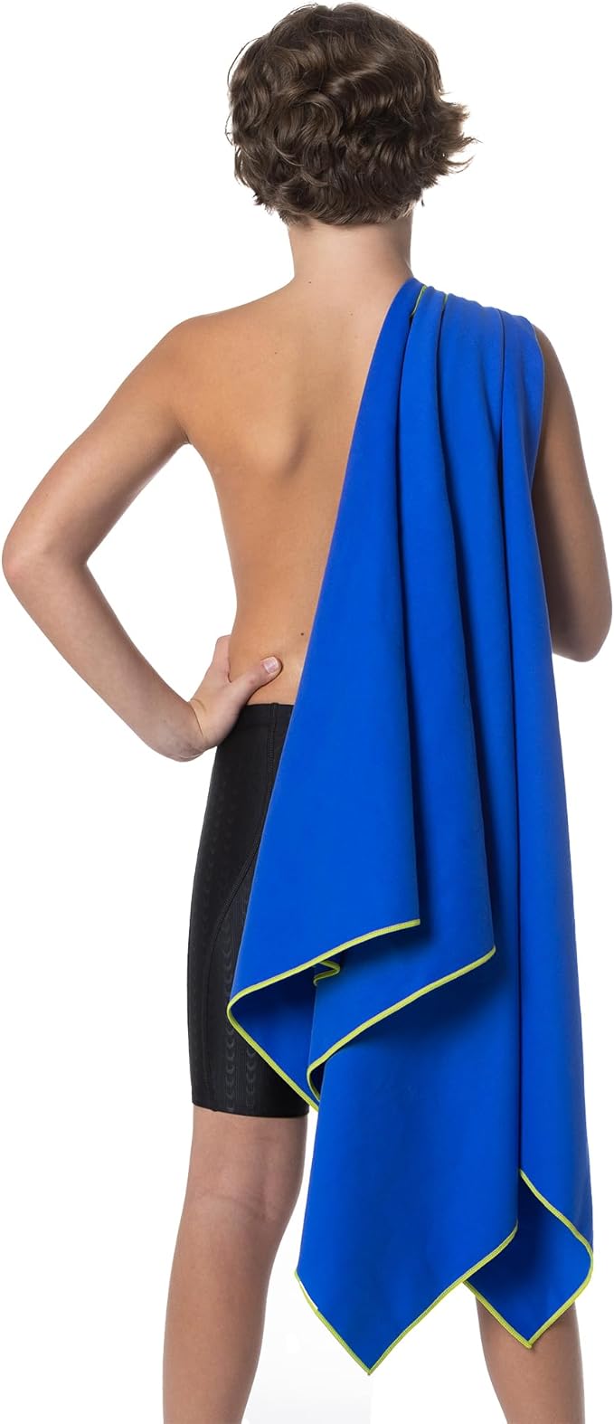 Flow Hydro Sport Towel - Microfiber Quick Dry Swimming Towels for Swim, Pool, Triathlon, and Other Water Sports in Medium, Large, Extra Large, and Hooded Sizes (Blue, Medium (48" x 24"))-GravixFit