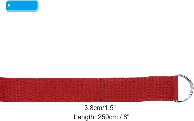 PATIKIL Yoga Strap for Stretching Cotton Yoga Belt with Adjustable Metal D-Ring Buckle Stretch Band for Fitness Pilates-GravixFit