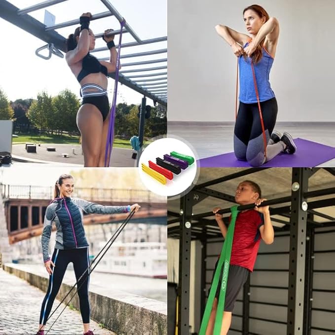 POWER GUIDANCE Pull Up Assist Bands - Stretch Resistance Band - Mobility Band - Powerlifting Bands - by Perfect for Body Stretching, Powerlifting, Resistance Training-GravixFit