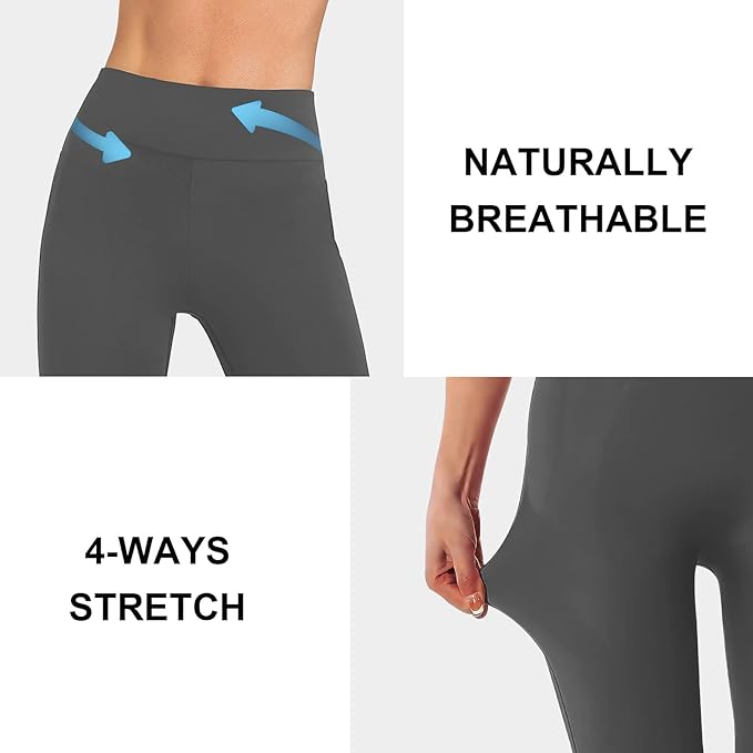 DIBAOLONG Womens High Waist Yoga Pants Cutout Ripped Tummy Control Workout Running Yoga Skinny Leggings-GravixFit