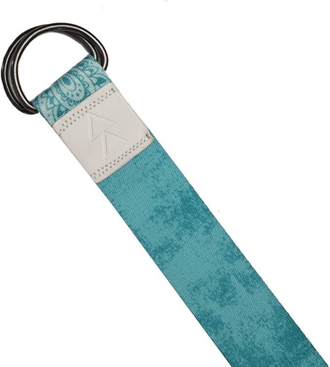 yogadesignlab YOGA DESIGN LAB | The Yoga Strap | Luxurious, Extra Long, Super Soft, Eco Printed | Studio Quality, Adjustable | Safely Stretch Further and Hold Longer | 8 ft Long-GravixFit