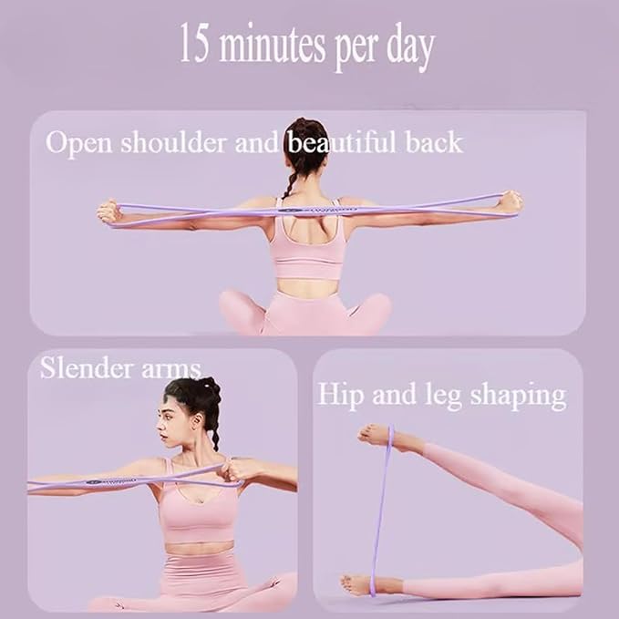 Luminousdo Resistance Bands,2025 New Upgraded Figure 8 Resistance Band for Working Out,High Elasticity Stretch Arm Rope for Yoga,Chest Expander Strap with Handles for Women Men-GravixFit