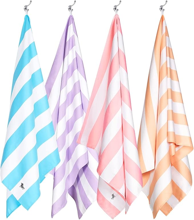 Dock & Bay Beach Towel - Quick Dry, Sand Free - Compact, Lightweight - 100% Recycled - Includes Bag - Cabana Light - Lombok Lilac - Extra Large (200x90cm, 78x35)-GravixFit