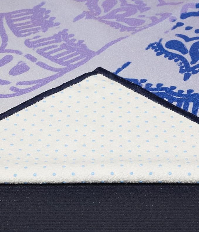 Manduka Yogitoes Yoga Towel – Rubber Grip Dots Non-Slip Bottom, Quick Dry Fitness Towel for Hot Yoga, Pilates, Exercise-GravixFit