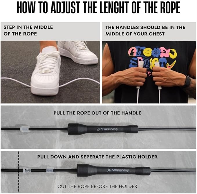 Speed Jump Rope by Dayan Kolev, 5mm PVC Skipping Rope, Great for Beginners and Advanced Athlets, Designed for Fitness, Cardio, Boxing & CrossFit, Adjustable length with Unbreakable Handles-GravixFit