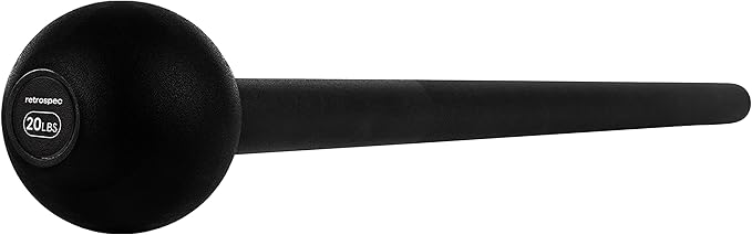 Retrospec Revolve Steel Macebell for Strength Training, Rehabilitation, Stretching, Conditioning and Rotational Training - 5, 7, 10, 15, 20, 30lb Options for Women & Men-GravixFit