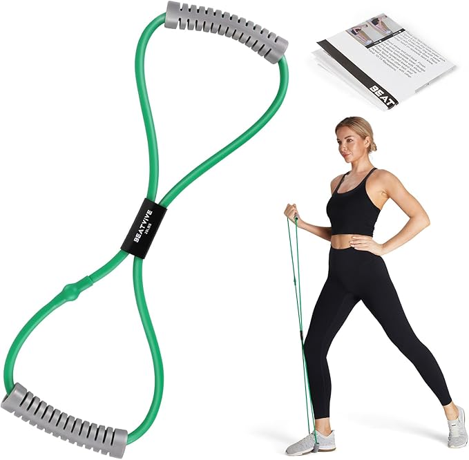 Resistance Band Figure 8 Exercise Cord, Fitness Resistance Bands with Handles, Exercise Tube Band for Arm and Shoulder Stretch-GravixFit