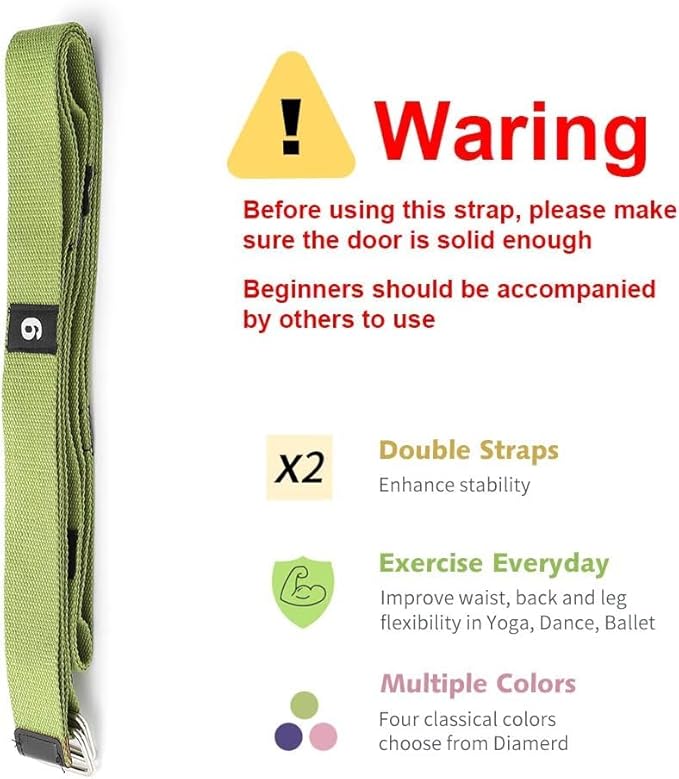 Leg Stretcher Strap, Stretching Equipment with Door Anchor Flexibility Trainer Backbend Assist for Dance Aerial Yoga Ballet Leg Stretching Exercise-GravixFit