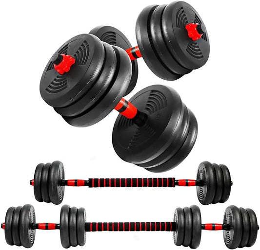 Adjustable Dumbbell Set, 5-44 lbs Free Weight Set with Connector for Barbell, Dumbbells, Push-Up Options, Fitness Exercises for Home Gym Suitable Men/Women-GravixFit