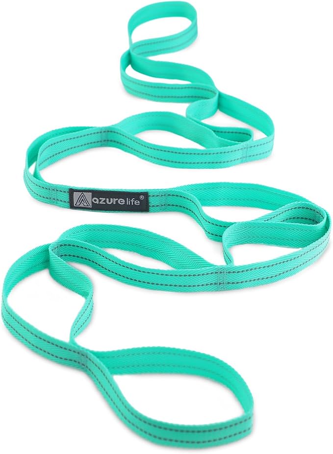 Premium Durable Stretch Straps with Loops, Stretching Strap for Physical Therapy, Multi-Loop Yoga Strap Fitness Exercise Strap for Yoga, Pilates, Dance, Flexibility&Exercise-GravixFit