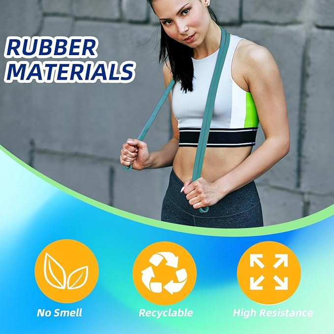 WHATAFIT Resistance Bands, Pull Up Assistance Bands, Exercise Bands, Workout Bands Set for Men and Women Home Fitness, Body Stretching, Strength Training, Physical Therapy-GravixFit