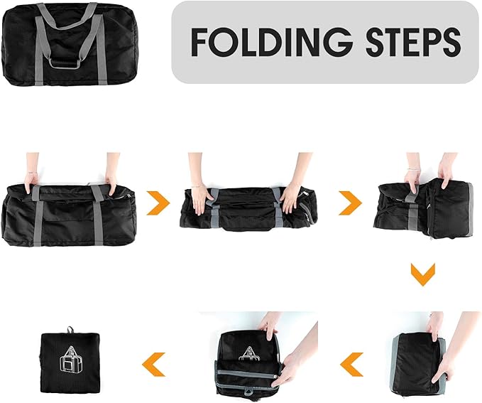 WANDF Foldable Travel Duffel Bag 60-120L Duffle Carry on for Women and Men-GravixFit