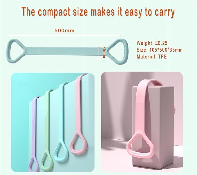 Figure 8 Resistance Band, Arm Back Shoulder Exercise Elastic Rope Stretch Fitness Band, Foot, Leg, Hand Stretcher, Arm Exerciser for Yoga Pilates Stretching Physical Therapy, Home Gym Workout-GravixFit