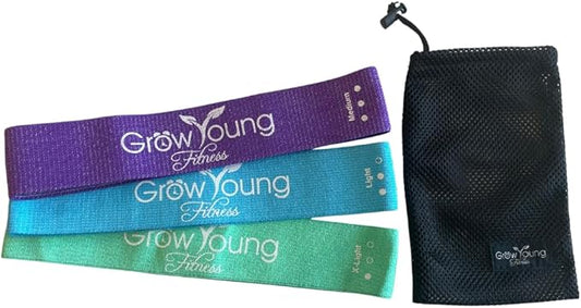 Grow Young Fitess Premium Exercise Bands - 3 Resistance Bands + 1 Storage Bag-GravixFit