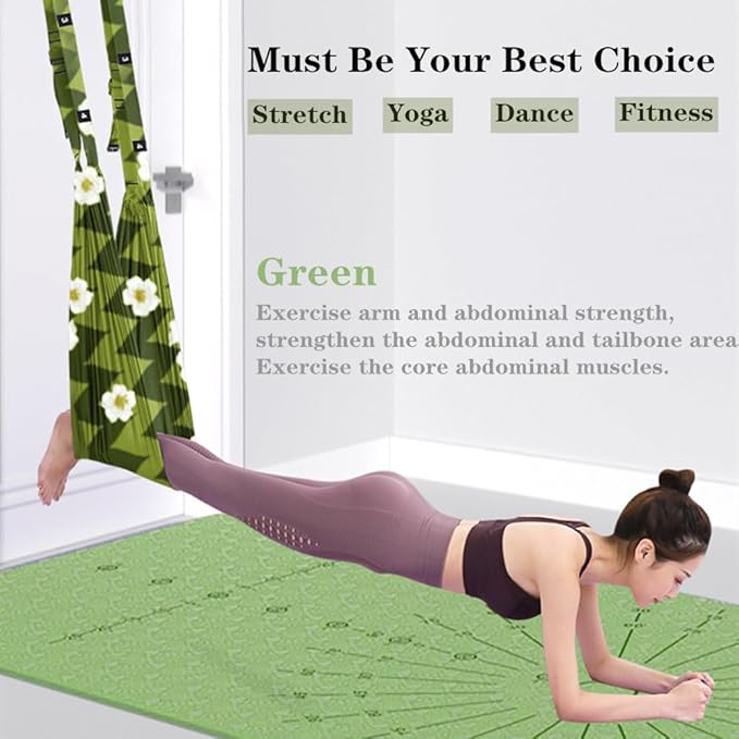 TOCO FREIDO Waist Back Leg Stretch Strap/Yoga Fitness Band, Leg Stretching Assist Trainer, Yoga Stretcher, Back Bend Split Inversion Strap for Fitness, Dance, Ballet, Gymnastics-GravixFit