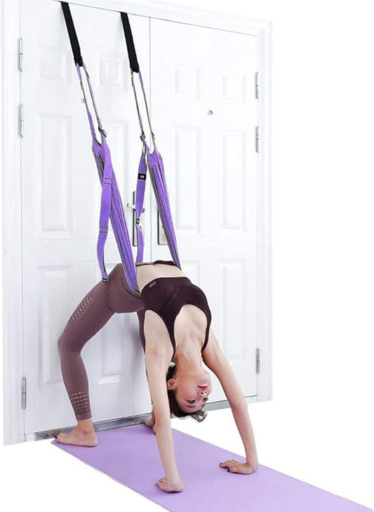 Yoga Fitness Stretching Strap, Adjustable Leg Stretcher Back Bend Assist Trainer, Improve Leg Waist Back Flexibility Home Gym Equipment for Rehab Pilates Ballet Cheerleading Splits Gymnastics-GravixFit
