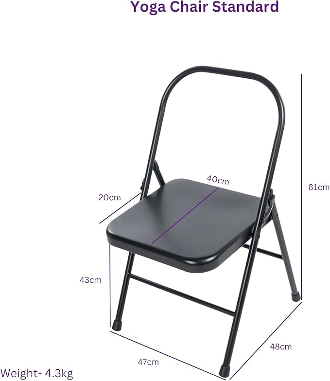 Yogikuti Yoga Chair(Standard) Backless/Folding Chair for Restorative & Iyengar Yoga Practie, Meditation/Fitness-GravixFit