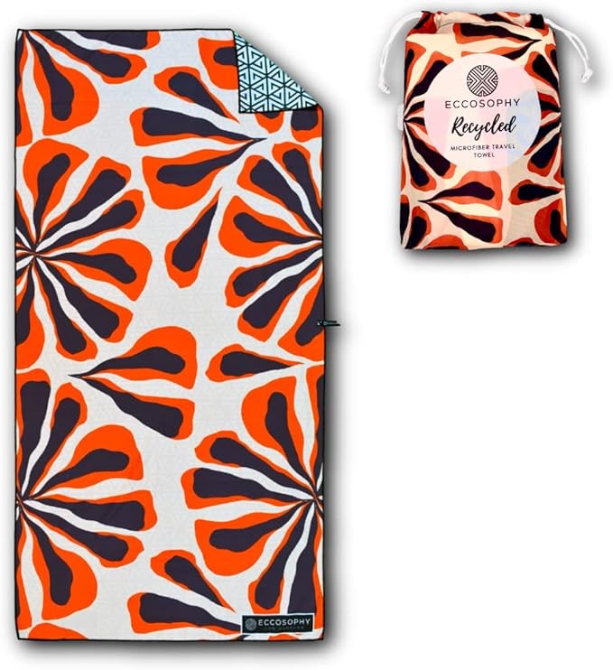 ECCOSOPHY Microfiber Beach Towel - Sand Free Towels are Quick Dry, Light Weight, Super Absorbent - Perfect Pool, Travel, Cruise, Camping Essentials - Oversized Extra Large for Adults 71x35 in-GravixFit