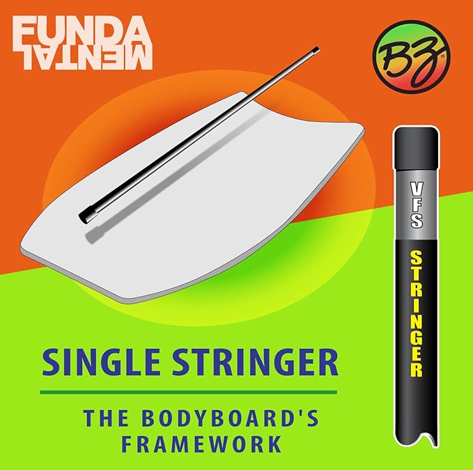 BZ Bodyboards - Fundamental Bodyboard - Advanced Riders - Zero-G Polypro Core - Surlyn Slick - 8LB H-Cell Deck - Crescent Tail - Advanced Riders, Superior Performance