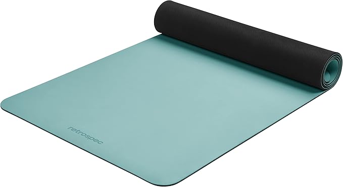 Retrospec Laguna 5mm Yoga Mat - Fitness Mat for Women, Men & Children, Slip-Resistant and Moisture Absorbing Exercise Mat for Home, Pilates, Yoga and Floor Workouts-GravixFit