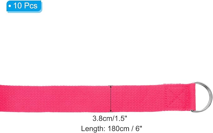 PATIKIL Yoga Strap for Stretching, Cotton Yoga Belt with Adjustable Metal D-Ring Buckle Stretch Band for Fitness Pilates-GravixFit
