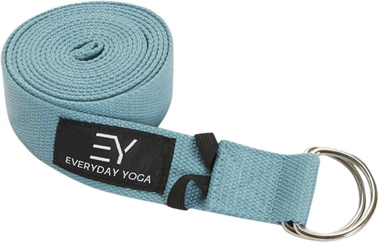 Everyday Yoga Super Strong Strap with Metal D-ring Buckle - Improve Flexibility, Stretching, and Physical Therapy Fitness.-GravixFit