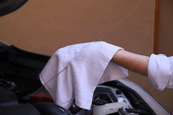 Avalon Towels Terry Bar Mop Towels (Value Pack of 36) Size 14"x17" – Absorbent and Durable, Multipurpose Cleaning Rags, Cotton Cleaning Cloths, Terry Cloth Rags, Reusable Shop Rag (White)-GravixFit