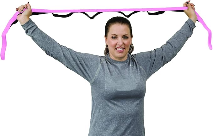 RangeMaster Stretch Strap with Exercise Guide│ Versatile Multi-Loop Strap Perfect for Yoga, Pilates, and Physical Therapy │ Portable │ Helps Improve Flexibility-GravixFit