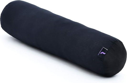 Leewadee Small Yoga Bolster – Shape-Retaining Cervical Neck Roll, Tube Pillow for Comfortable Reading, Kapok Filling, 22 x 6 x 6 inches-GravixFit