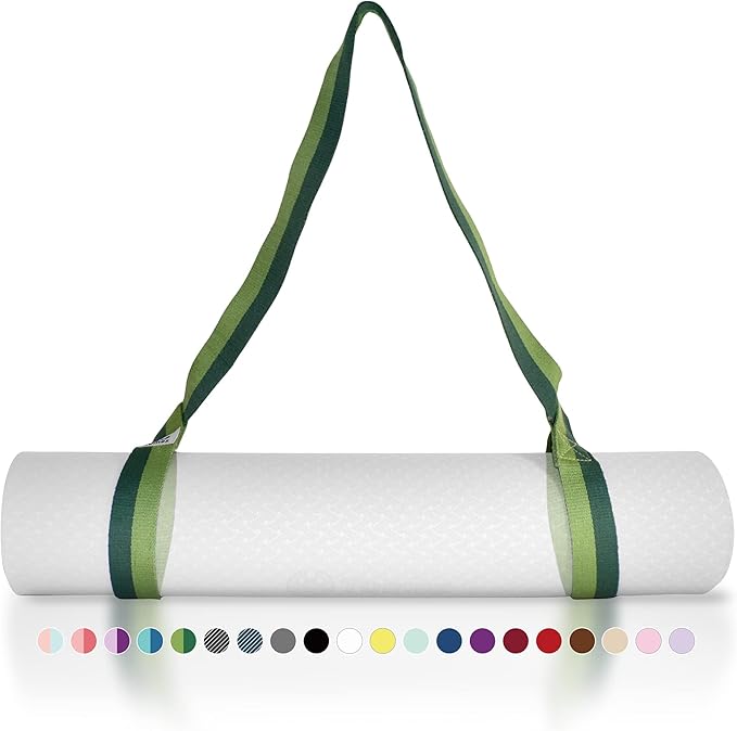 Tumaz Yoga Mat Strap [MAT NOT Included] (2 Sizes) with Extra Thick & Comfy Delicate Texture, Adjustable Yoga Mat Carrier-GravixFit