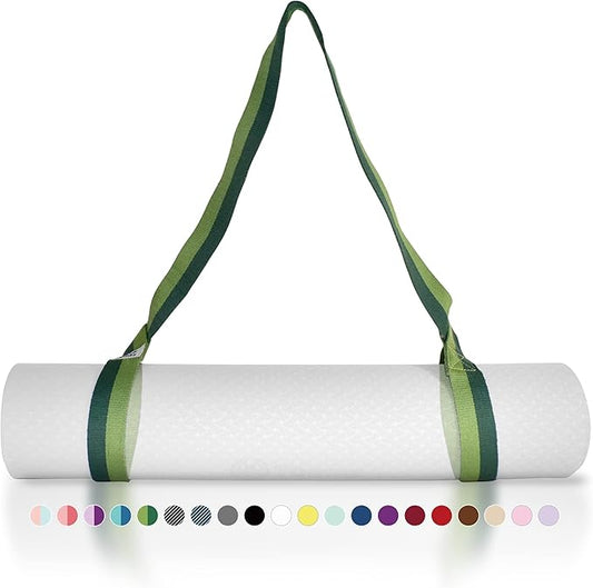 Tumaz Yoga Mat Strap [MAT NOT Included] (2 Sizes) with Extra Thick & Comfy Delicate Texture, Adjustable Yoga Mat Carrier-GravixFit