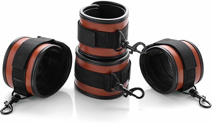 6pcs Black PU Adjustable Straps Sports Training Fitness Gear Home Yoga Set-GravixFit